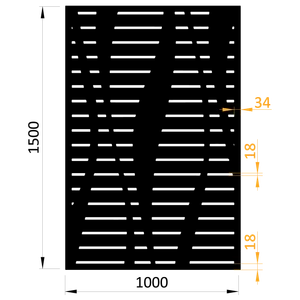 Plech vzor 9341, 1000 x 1500 x 2 mm, bez úpravy - slide 0