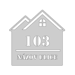 Domovní číslo, vzor 003, materiál: hliník - slide 0