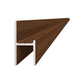 UT profil 20,5 x 44 x 6000 mm, Al, lak so štruktúrou ORECH