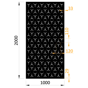 Plech vzor 9131, 1000 x 2000 x 2 mm, bez úpravy - slide 0