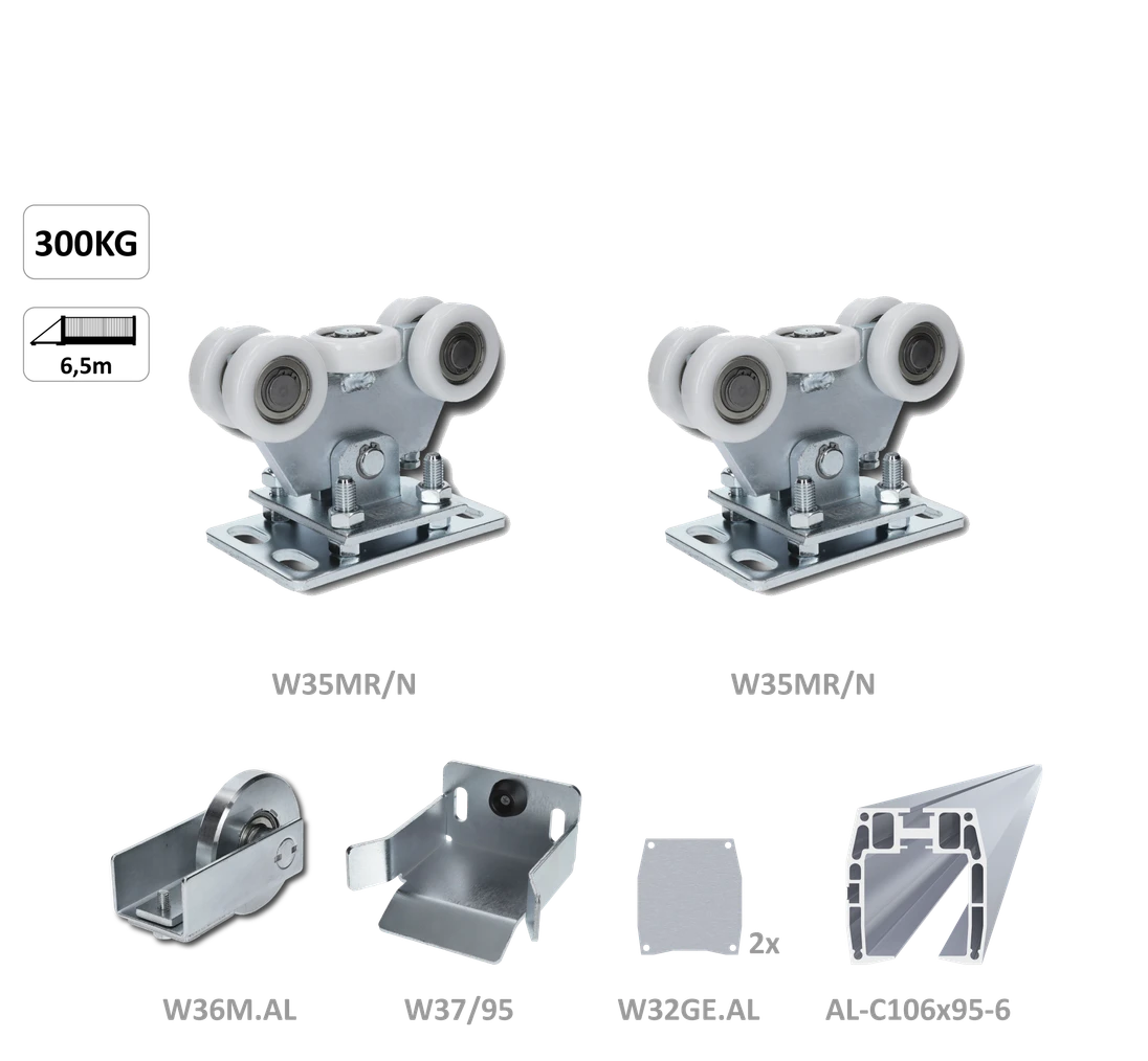 Samonos do 300 kg/6,5 m, profil 95 x 106  mm, hliník