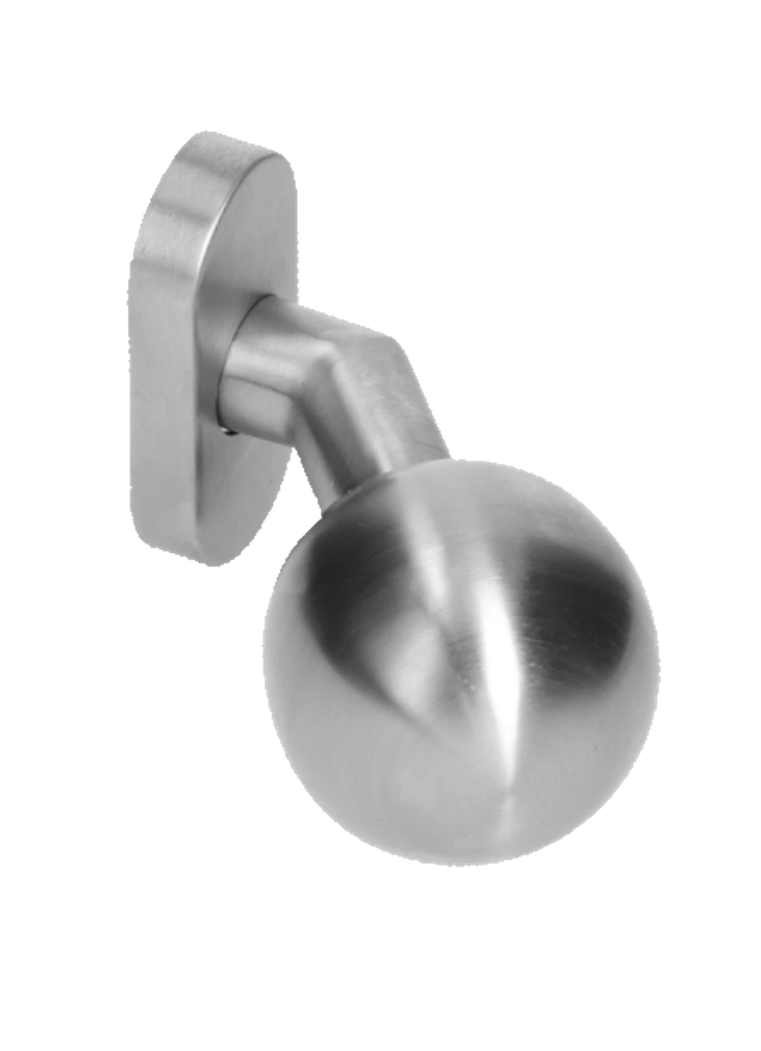 Koule s oválnou rozetou, pevná, broušená nerez AISI304