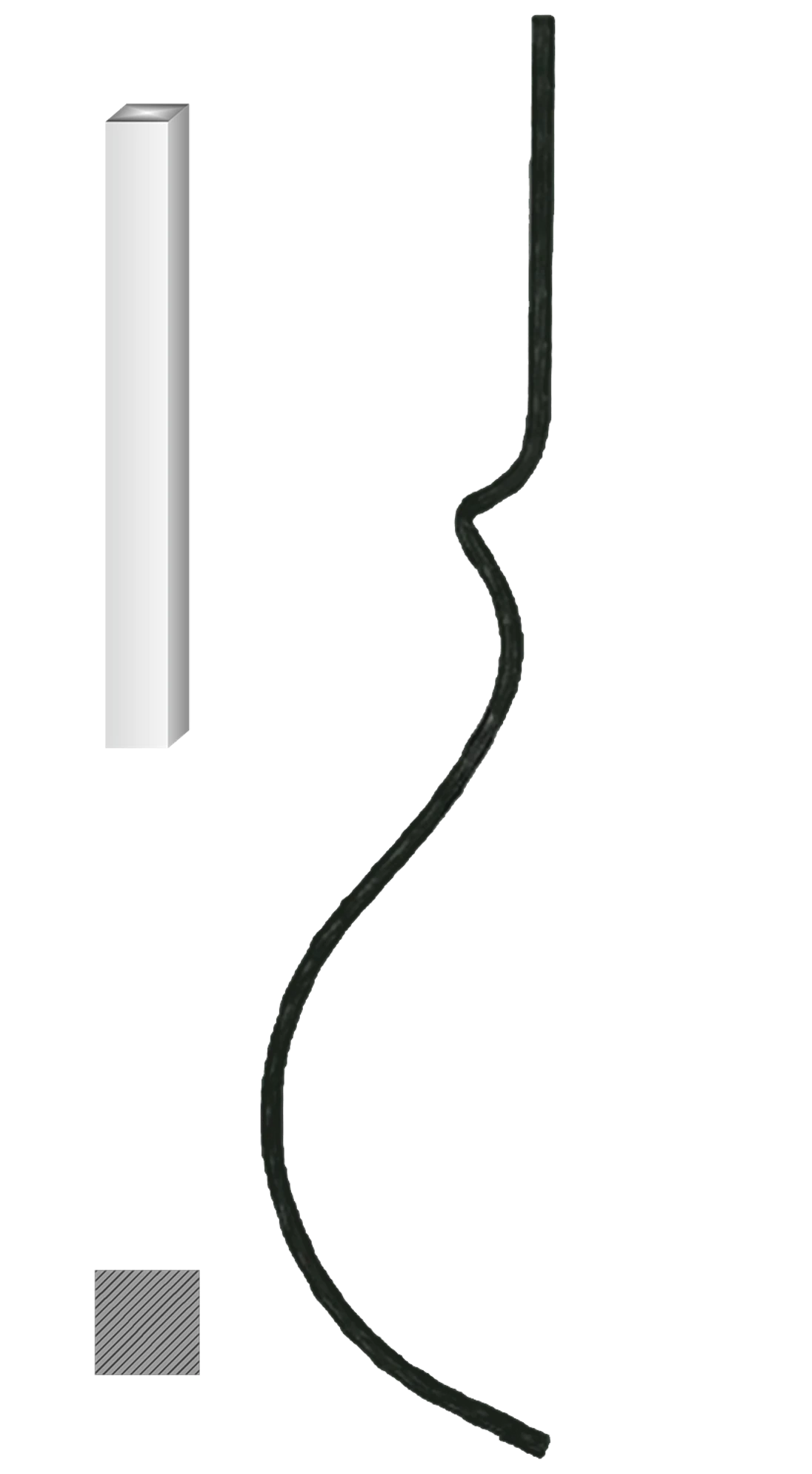 Tyč 12 x 12 mm, 900 x 220 mm