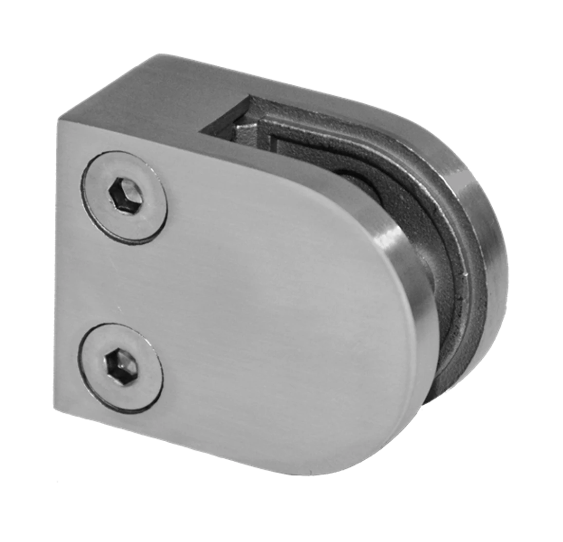 Svorka plochá, sklo 6 - 10,76 mm, brúsená nerez AISI 304