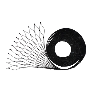 Čierna lanková sieť, 0,8 x 10 m, oko 60 x 104 mm, ø 2 mm, AISI 304 - slide 1