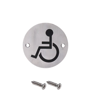 Piktogram `Invalid`, okrúhly, brúsená nerez AISI 304 - slide 1