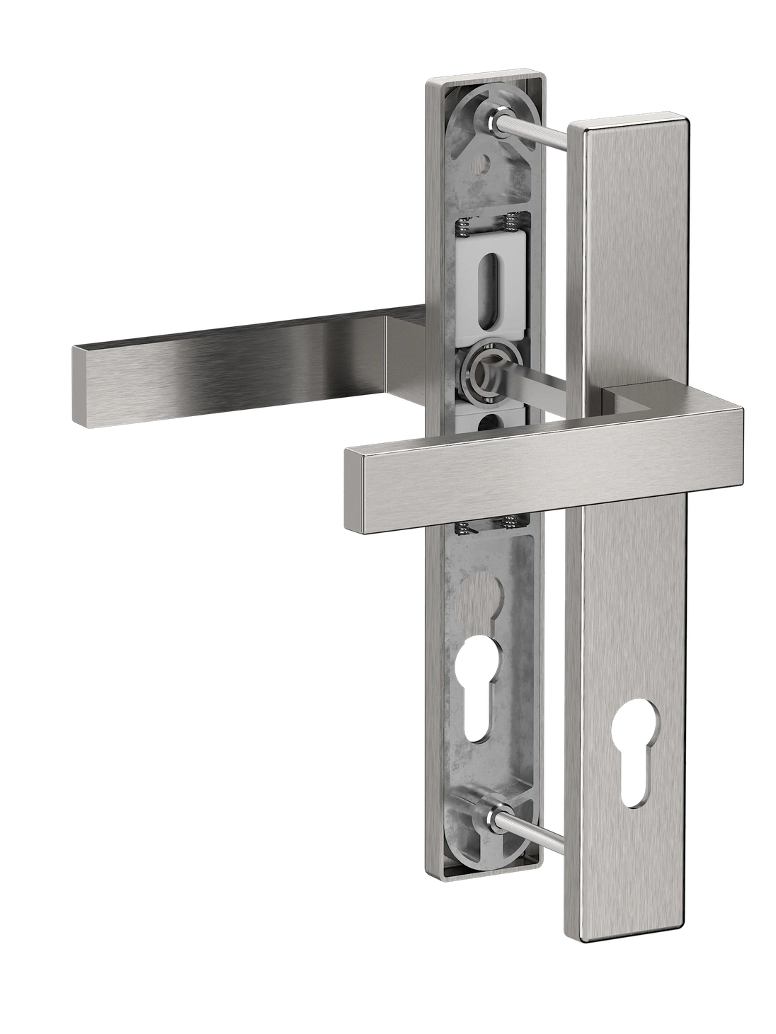 Hliníkový set so štítom kľučka/kľučka, brúsený elox