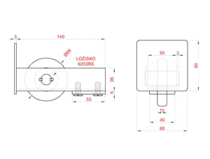 Samonos do 400 kg/5 m, profil 80 x 80 x 5 mm, Fe - slide 3