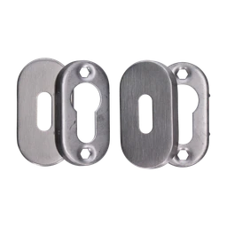 Ovální rozeta na dózickou vložku broušená nerez AISI304