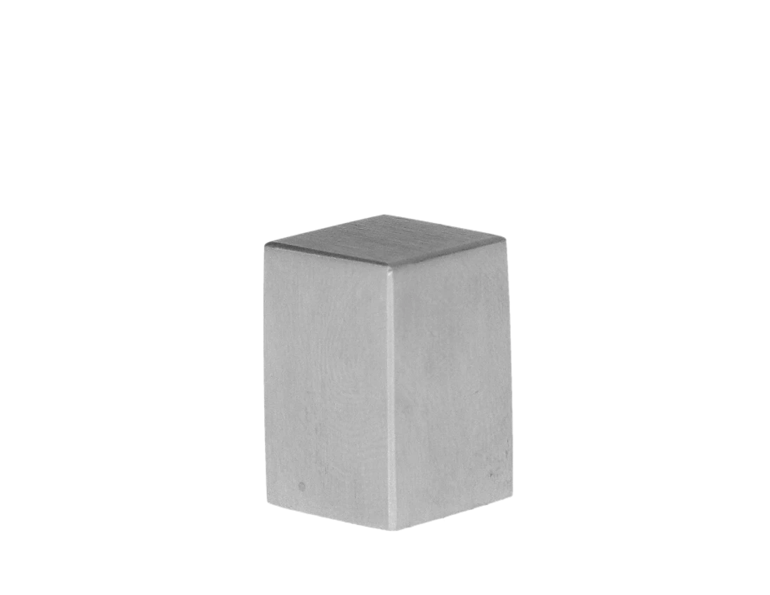 Ukončenie na jokel 12 x 12 mm, brúsená nerez AISI 304