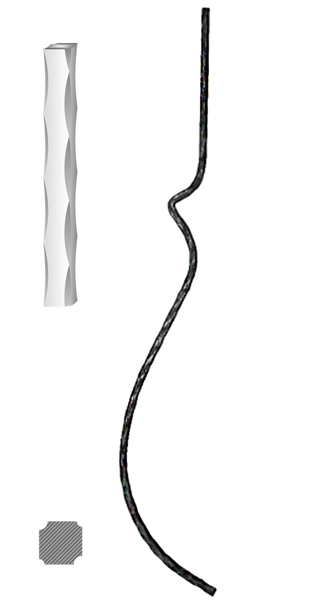 Tyč 12 x 12 mm, 900 x 160 mm