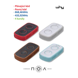 Vysielač Evo2 NOA 4-kanál, 433/868 MHz, šedá