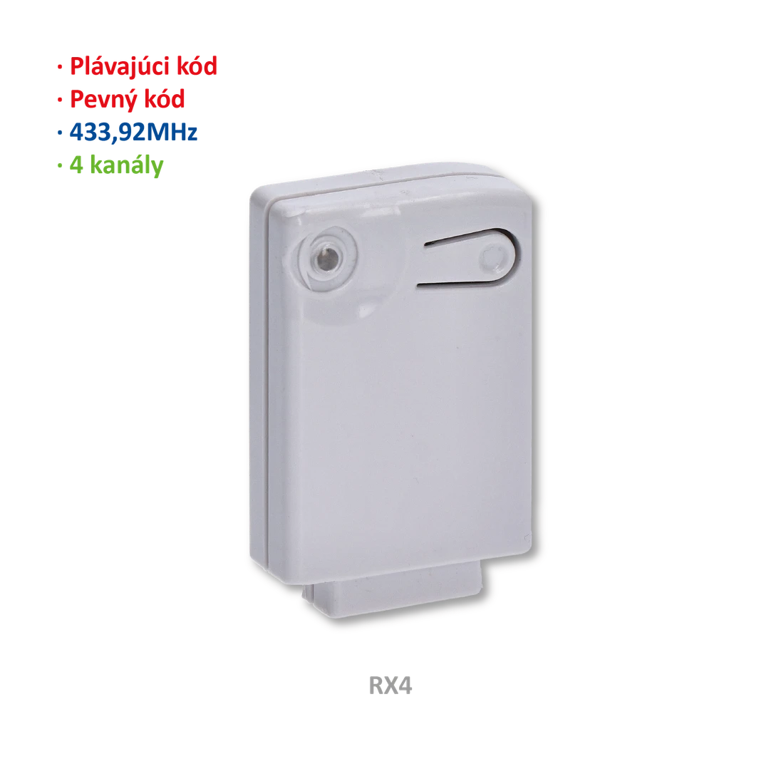 Přijímač interní 4-kanálový, pevný nebo plovoucí kód