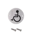 DOPREDAJ! Piktogram `Invalid`, okrúhly, brúsená nerez AISI 304