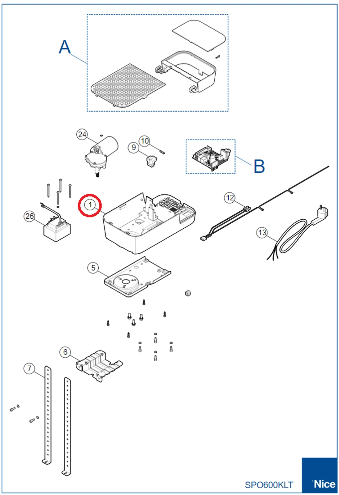 PD4061A0001 Kryt SPO600, SPO1000