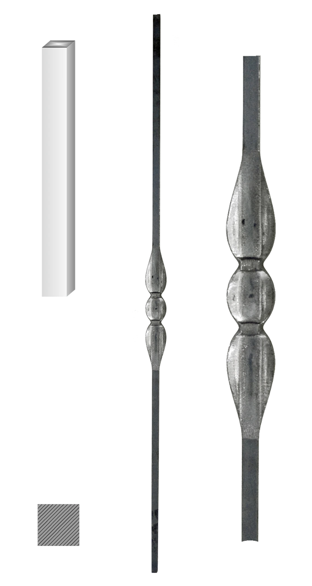 DOPREDAJ tyč 12 x 12 x 900 mm, kovaná