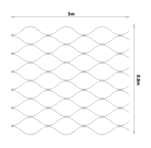 Lanková sieť, 0,8 x 5 m, oko 50 x 50 mm, ø 2 mm, AISI 316 - slide 0