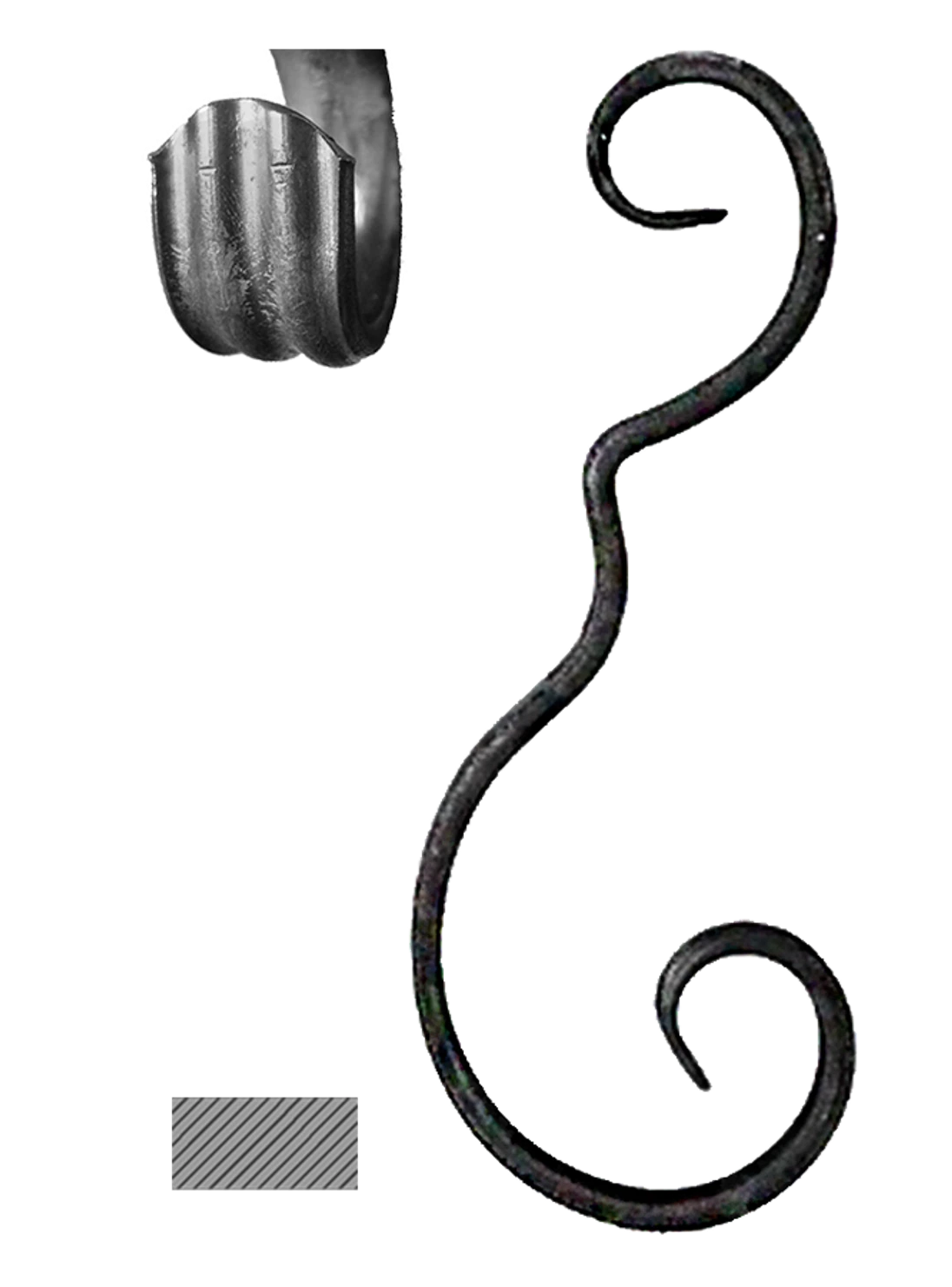 Prvok 220 x 83 mm, profil 12 x 6 mm, základné rozkutie