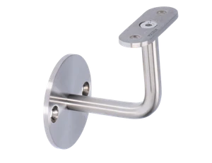 Držiak madla 40 x 40 mm na stenu, brúsená nerez AISI 304 - slide 0