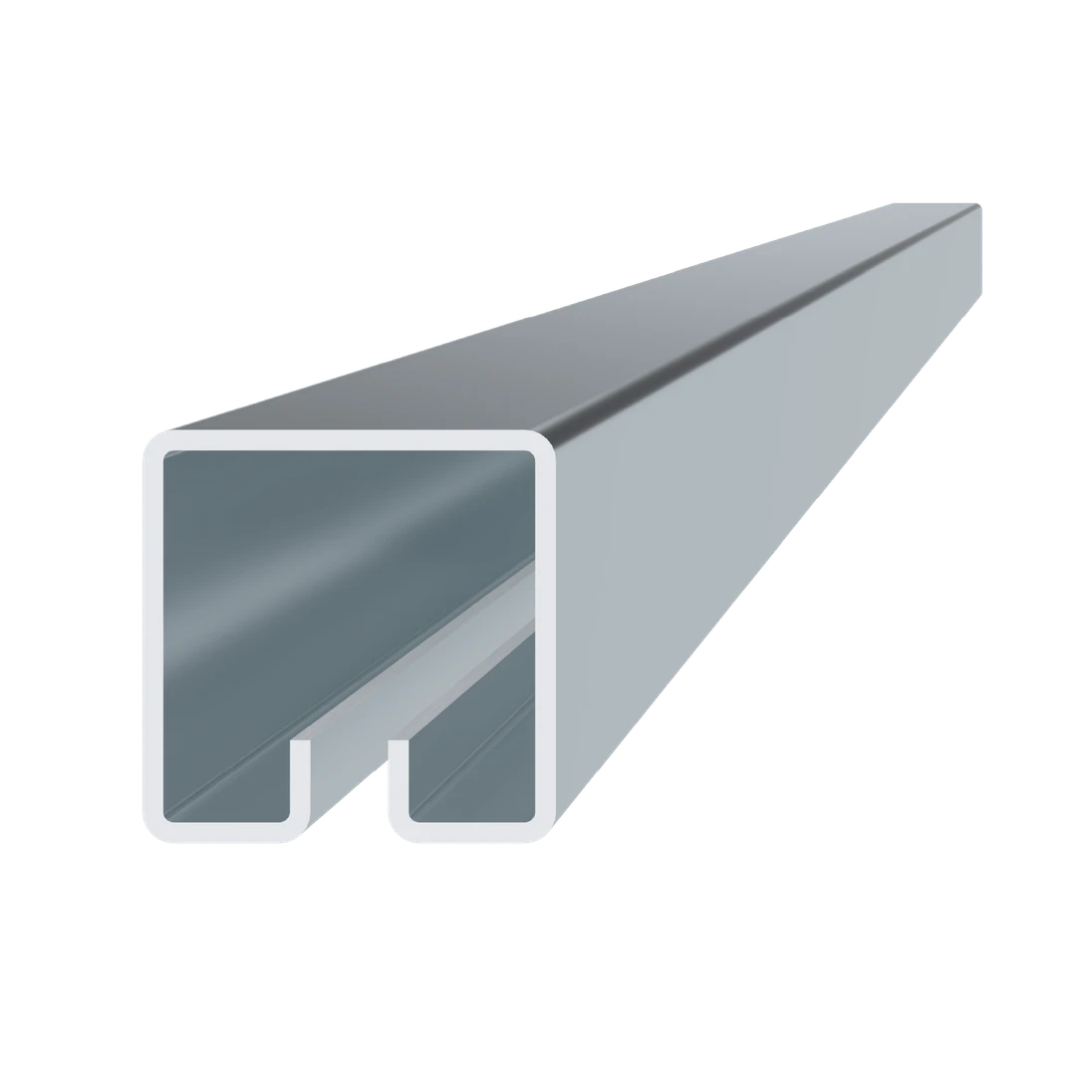 Pozinkovaný profil U 40 x 40 x 6000 mm, s drážkou 7,5 mm