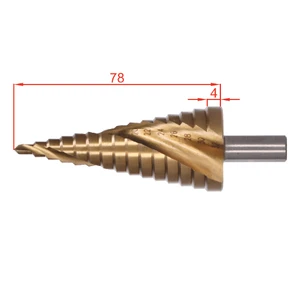 Stupňovitý kužeľový vrták HSS M35 TiN 4-32 mm - slide 2