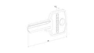 Kľúč pre cylindrickú vložku 3012-46, surový - slide 1