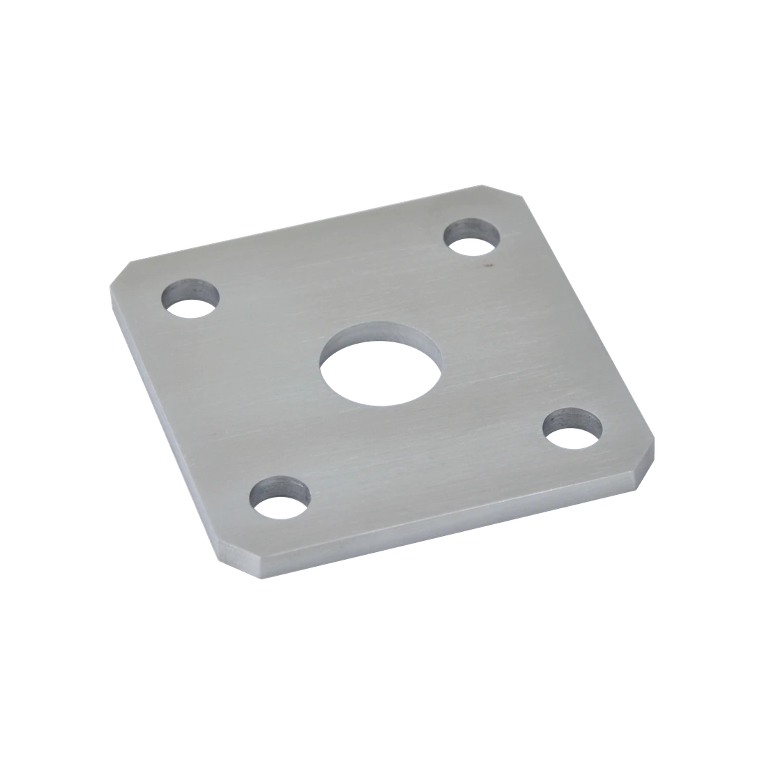 Kotevní deska navařovací k nastavitelným pantům (80x80x5 mm), otvor ø 22 mm, broušená nerez / AISI304