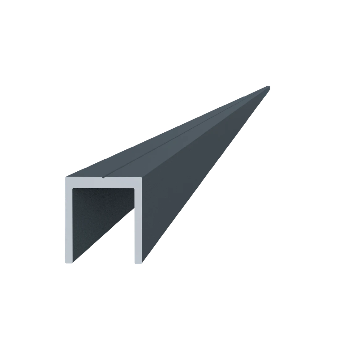 U profil 20,5 x 22 x 6000 mm, hliník, lak se strukturou RAL 7016