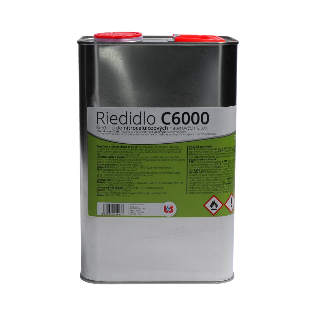 Riedidlo do náterových látok, C6000 - objem 3400 ml