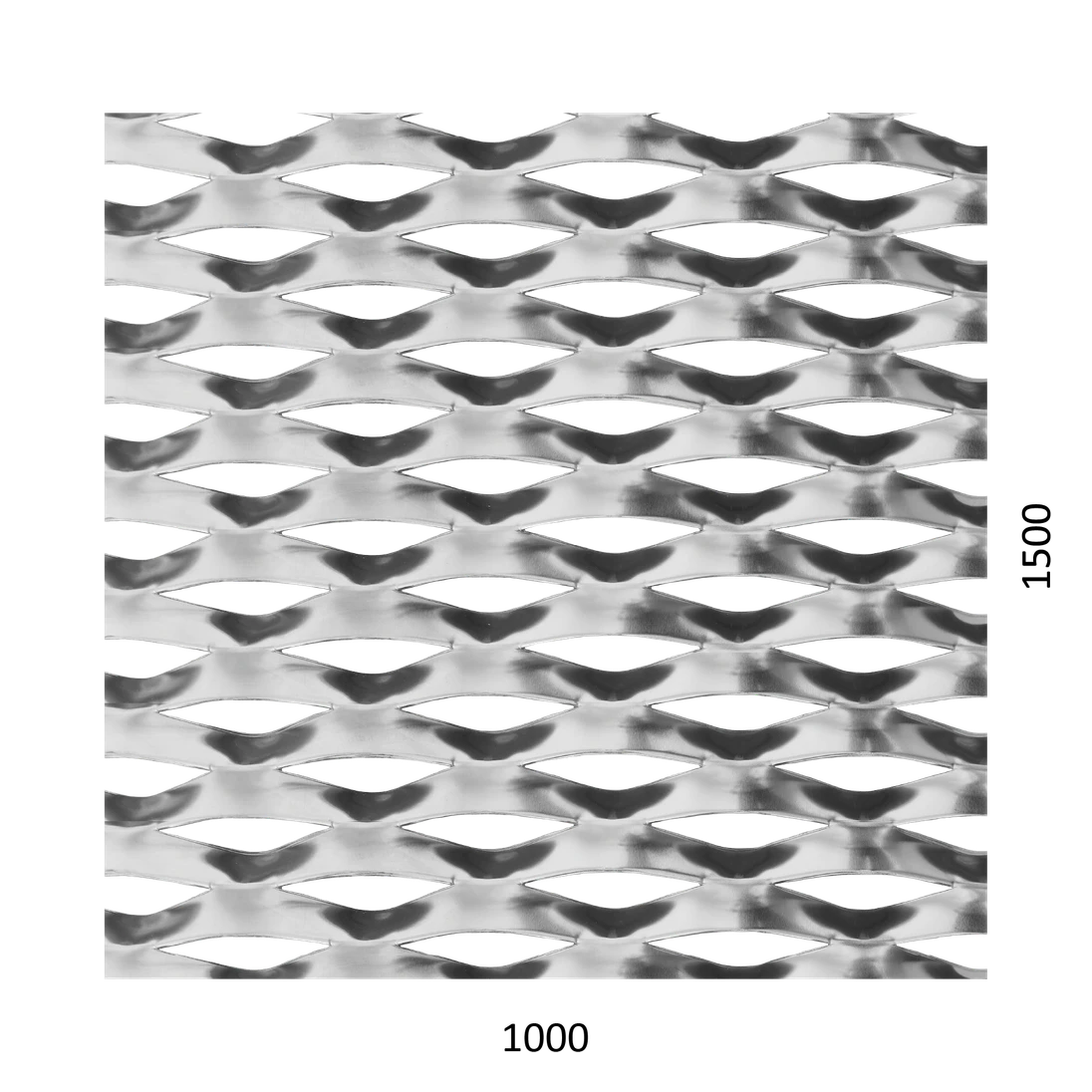 DOPREDAJ ťahokov Al, kosoštvorcové oko, 1000 x 1500 x 2 mm