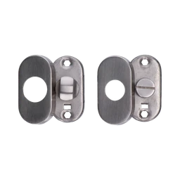 Oválna uzamykacia rozeta s páčkou, brúsená AISI 304