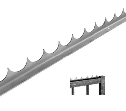 Ochranný hrebeň 2000 x 2 mm, ohýbaná, bez povrchovej úpravy
