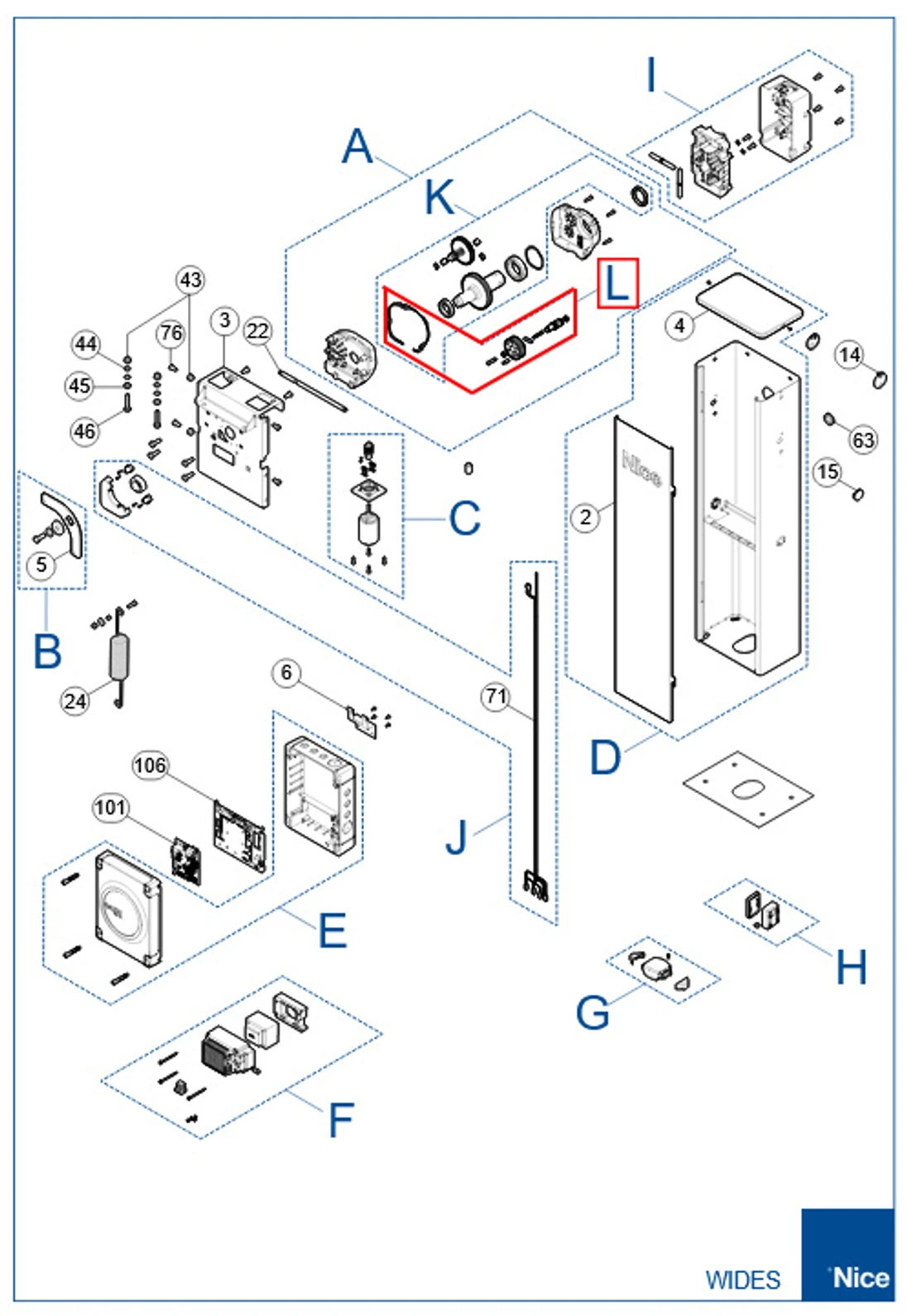 SPAMG248A00A Odblokovací kit pro WIDES