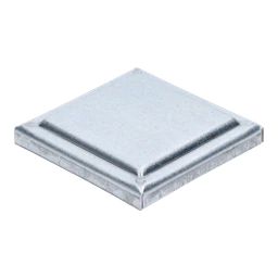 Stříška plechová plochá, pozinkovaná, 100x100x1,5 mm