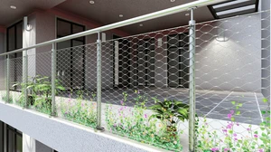 Lanová sieť, 1,2 x 25 m, oko 60 x 104 mm, ø 2 mm, AISI 316 - slide 3