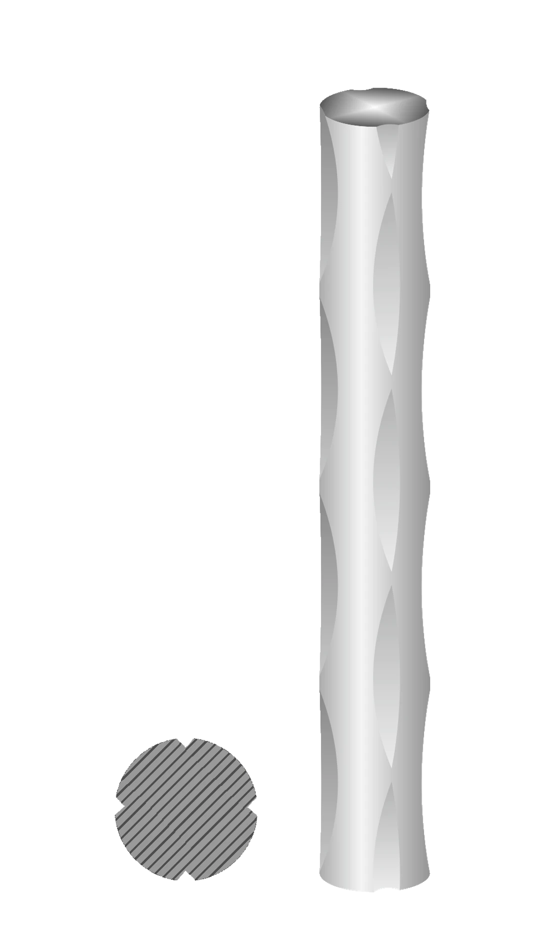 Tyč plná ø 12 x 3000 mm, zdobená, vzor slza