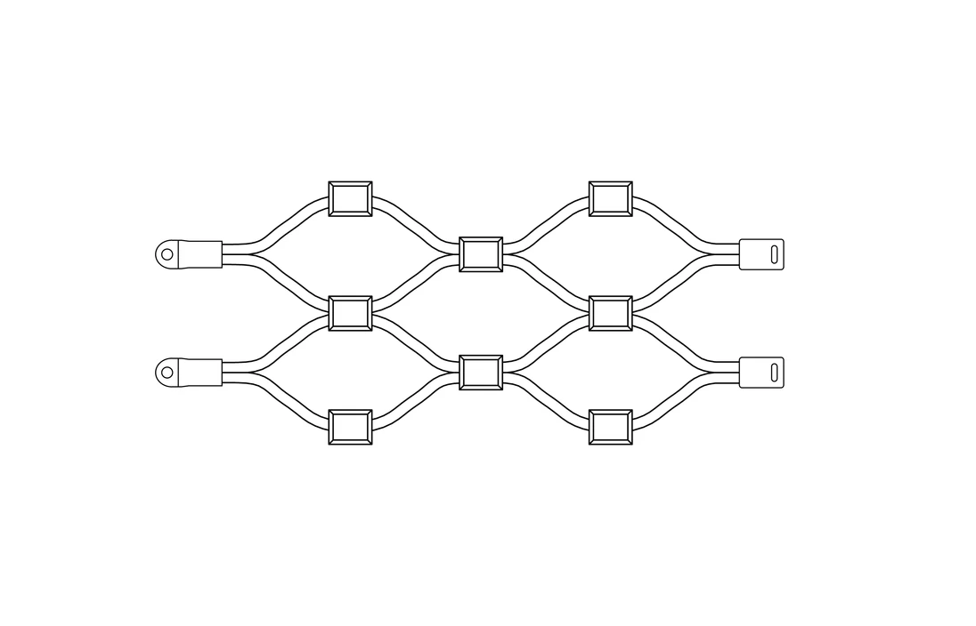 Vzorek nerezovej lankovej siete, barva černá