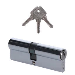 Cylindrická vložka EURO 40/45 mm, niklová, 3 kľúče