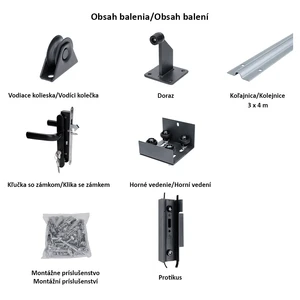 Posuvná brána, hliníková, šířkově nastavitelná, 4000 x 1803 mm - slide 2