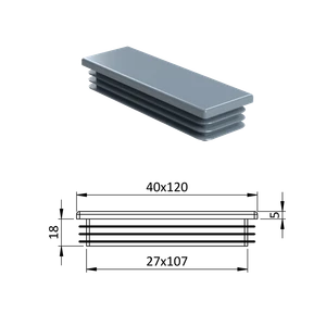 Krytka plastová 40 x 120 mm - slide 0