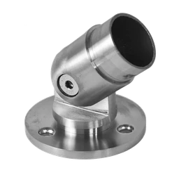 Spojka na stenu s kĺbom na ø 42,4 mm, brúsená AISI 304