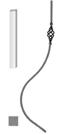 Tyč 12 x 12 mm, 1000 x 220 mm - slide 1