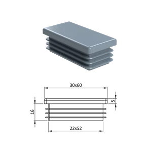 Krytka plastová 30 x 60 mm - slide 0