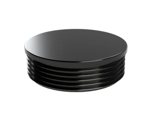 Vnútorná krytka guľatá ø 120 mm, plastová, čierna - slide 1