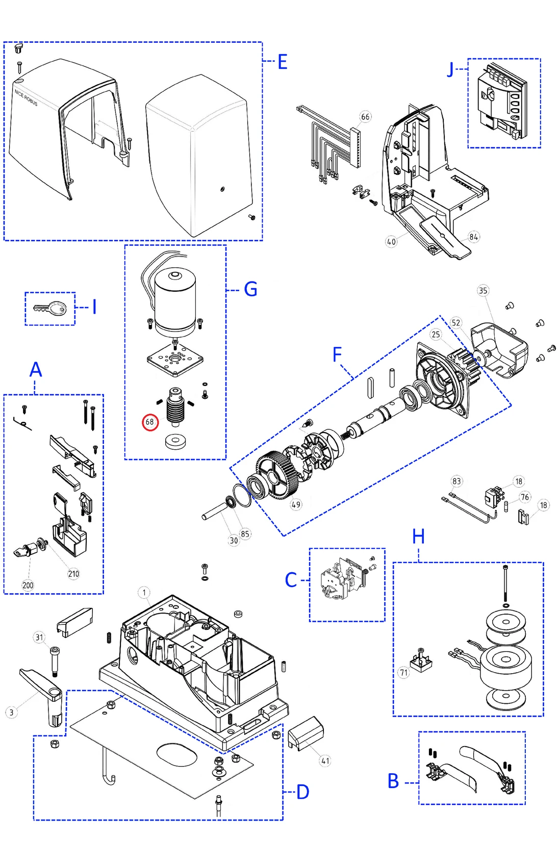 Len v kite PRRB01C - slimák pre RB1000