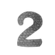Číslo domové 2, 120 x 80 x 3 mm, zdobené, bez úpravy