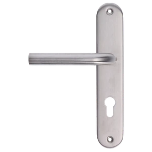 Oválna štítová kľučka, brúsená nerez AISI 304 - slide 0