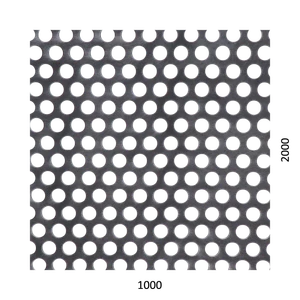 Děrovaný plech Fe t = 1 mm, otvor ø 10 mm, rozteč 15 mm - slide 0
