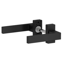 Hliníkový set kľučka/kľučka, čierny brúsený elox