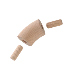 Spojovací oblúk ø 42 mm, buk, brúsený povrch bez náteru